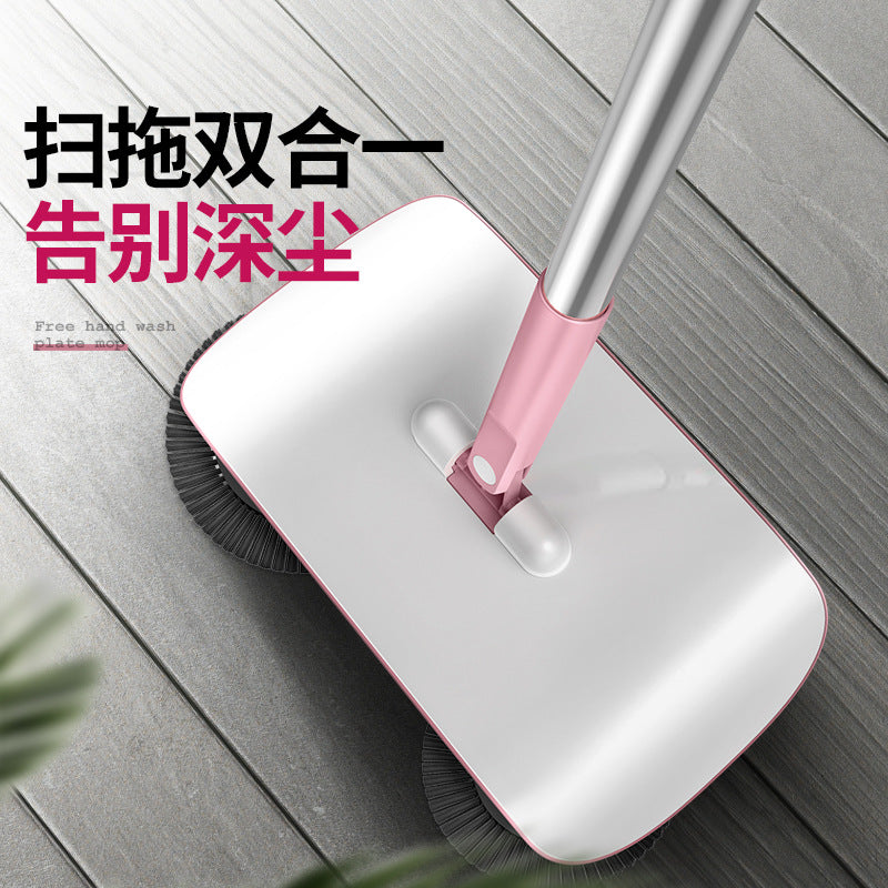 Wanben Factory Hand Push Sweeping Machine Household Broom Dustpan Suit Household Cleaning All-in-one Machine Lazy