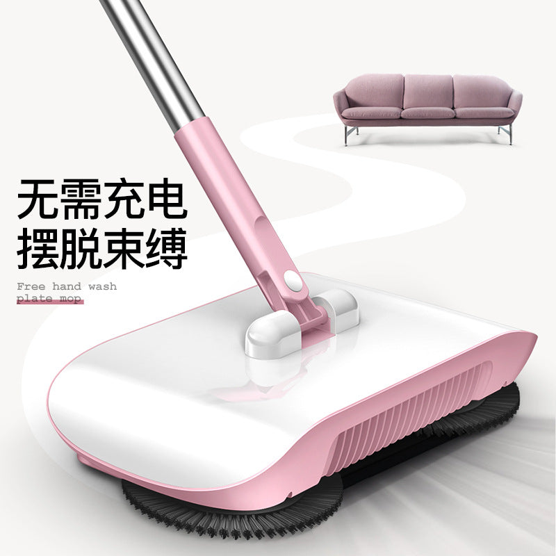Wanben Factory Hand Push Sweeping Machine Household Broom Dustpan Suit Household Cleaning All-in-one Machine Lazy