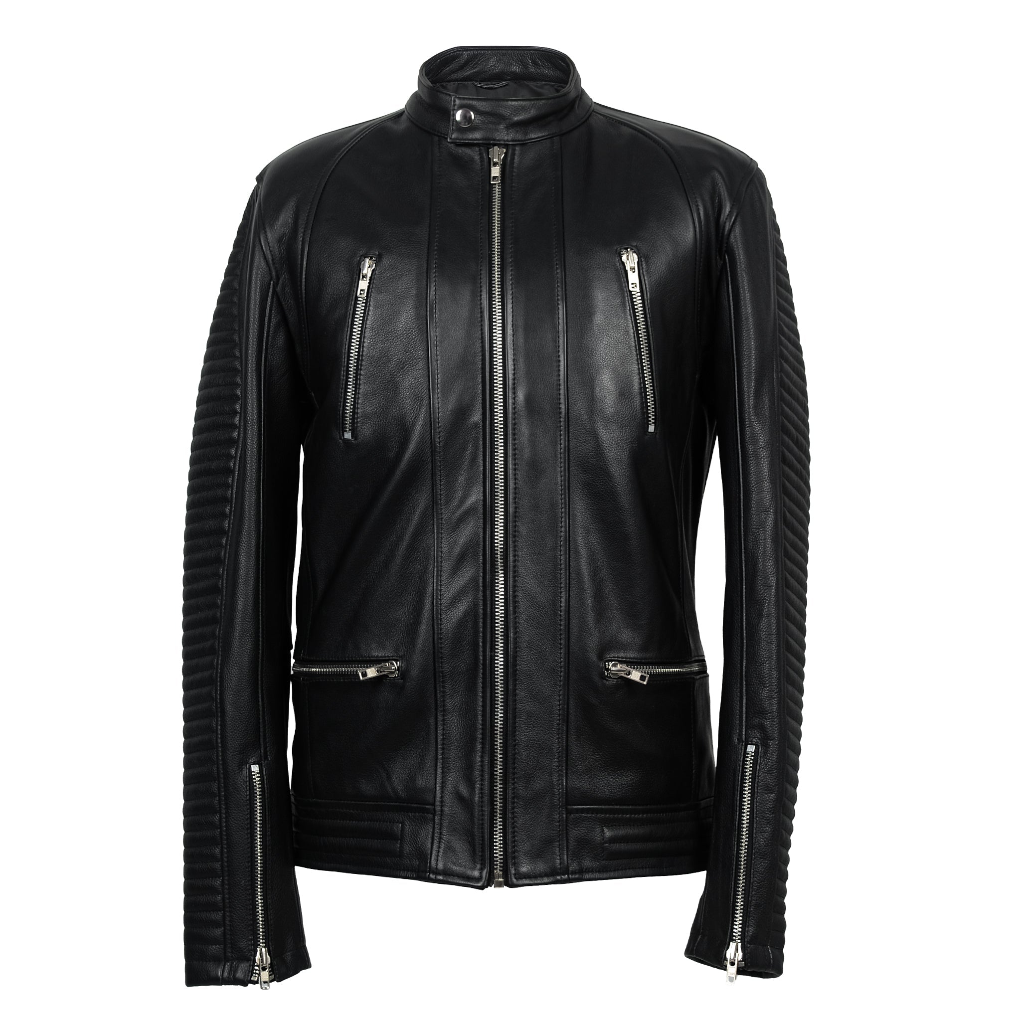 Roadster Quilted Leather Biker Jacket-0