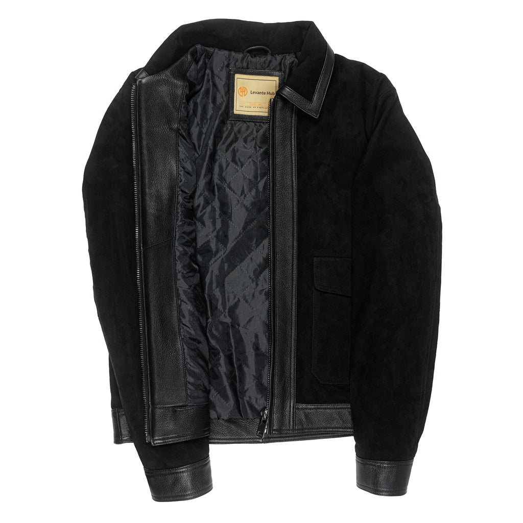 Shadowline Goat Suede Jacket – Matte Black