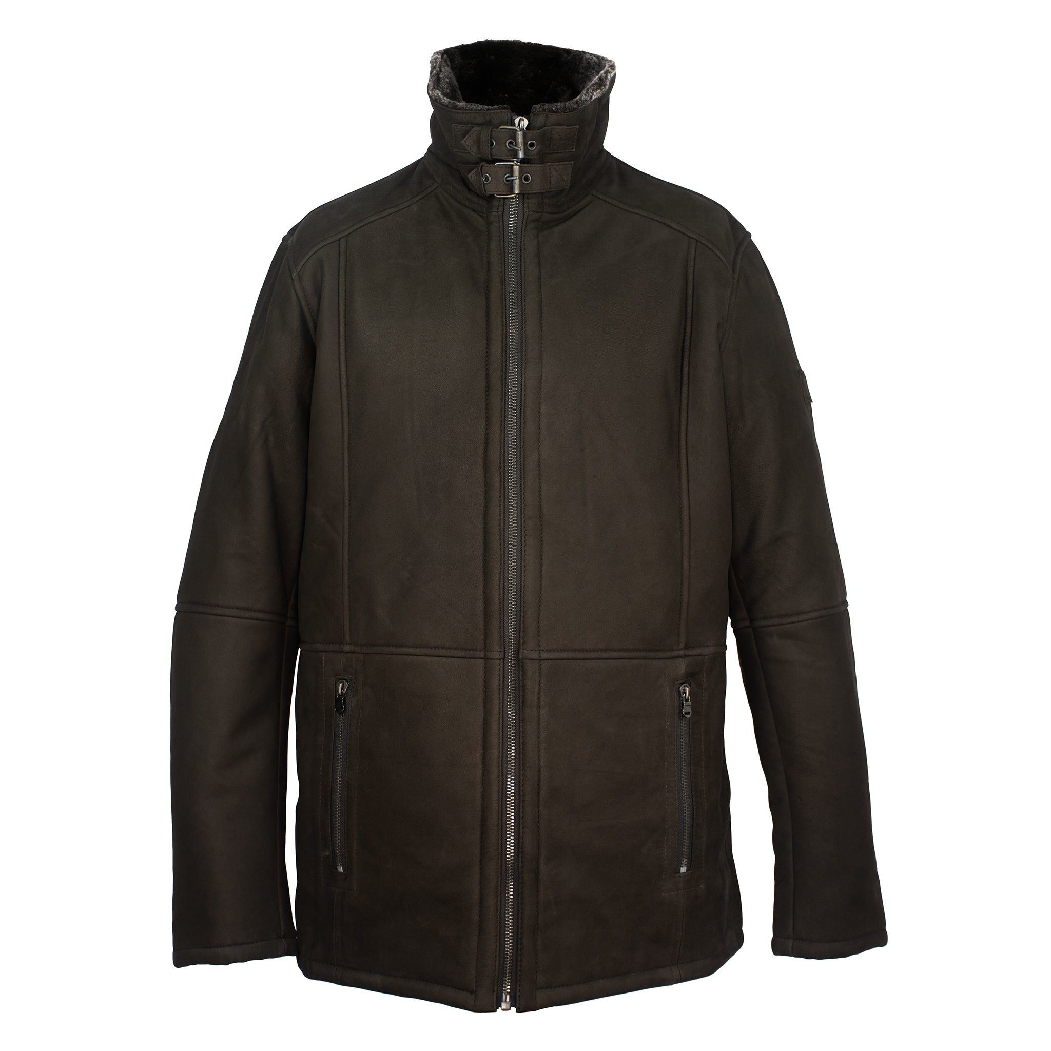 Premium Faux Fur Lined Leather Jacket-2