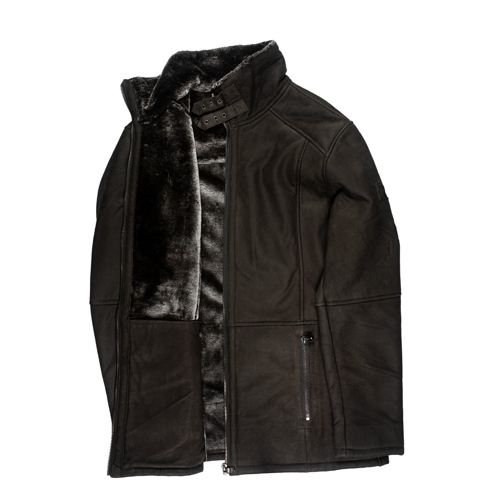 Premium Faux Fur Lined Leather Jacket-3