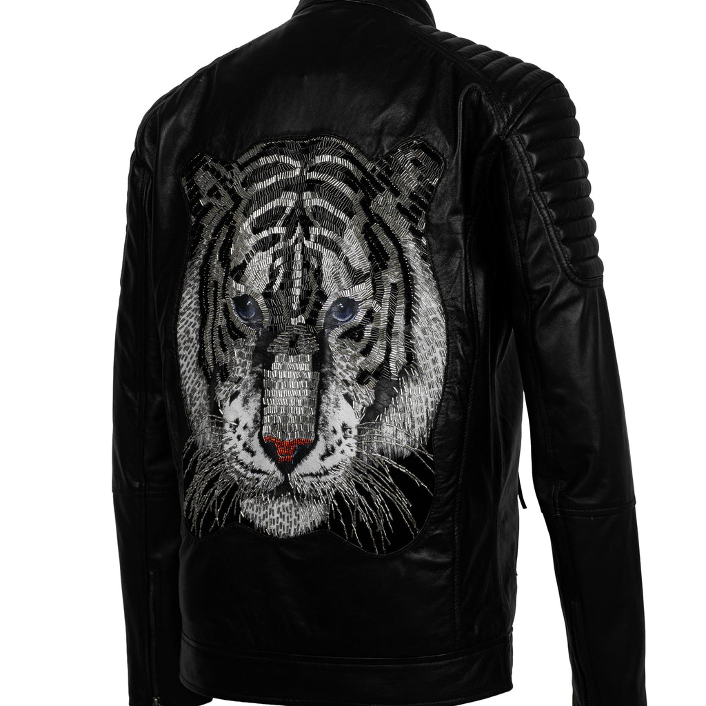 Panthera Luxe Pearl Leather Jacket-4