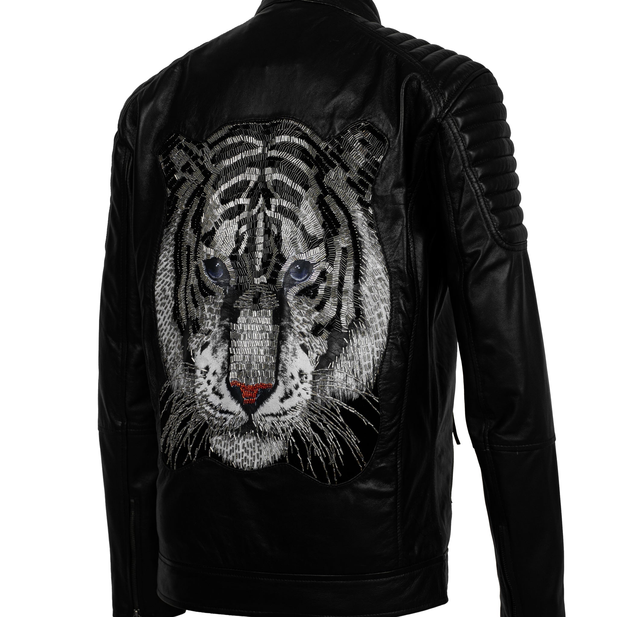 Panthera Luxe Pearl Leather Jacket-4