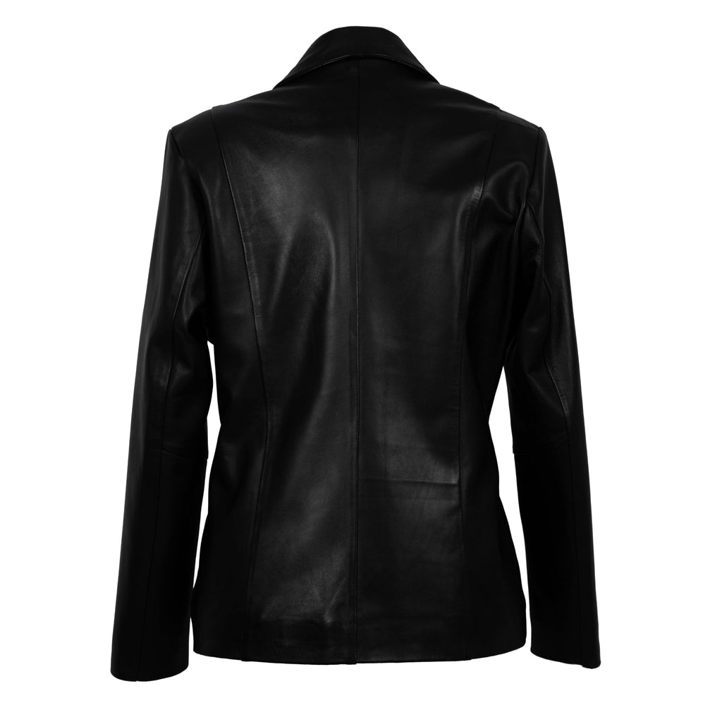Women's Celeste Lambskin Leather Blazer-1
