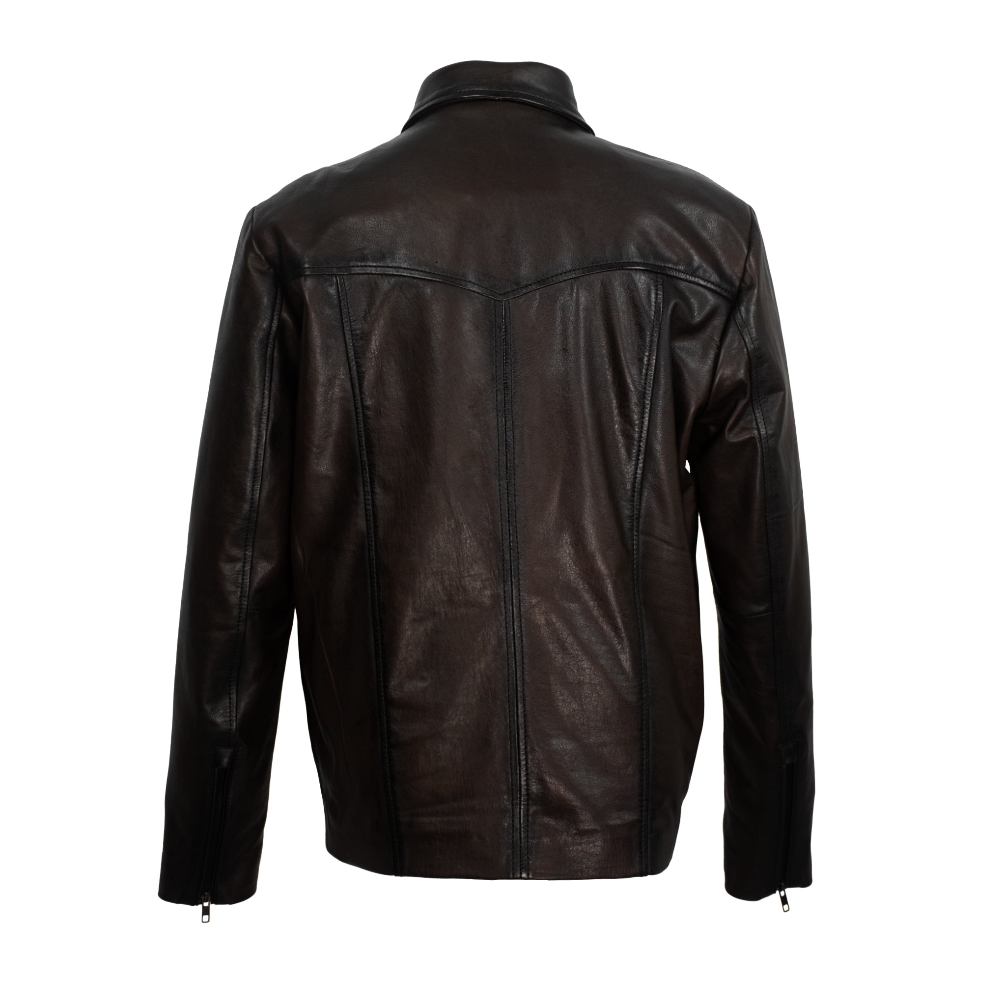 RidgeLine Men’s Classic Cowhide Leather Jacket-1