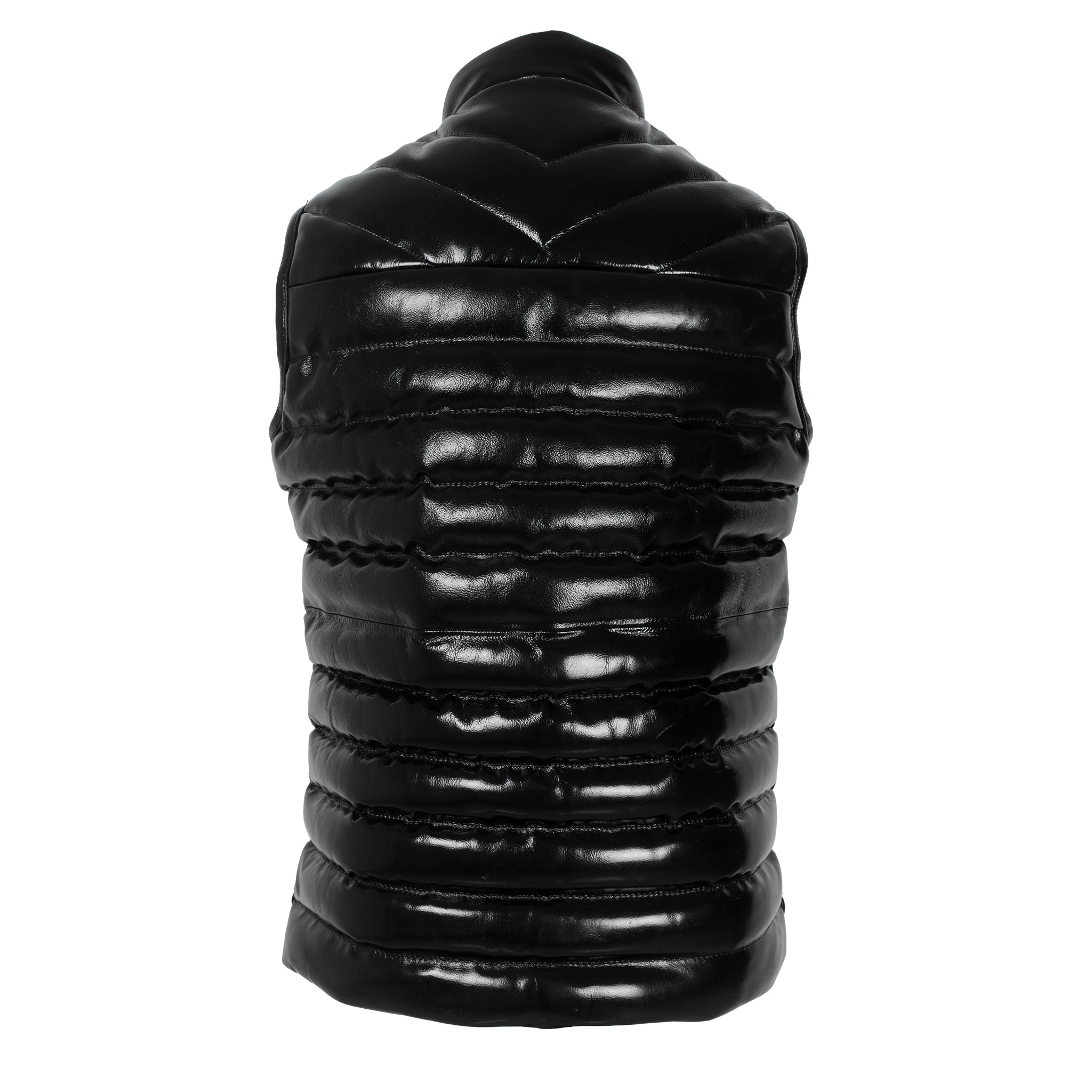 Men's High-Gloss Lambskin Puffer Vest