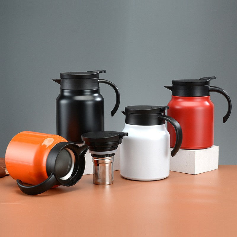 304 Stainless Steel Stew Pot Household Large Capacity Coffee Pot Creative Tea And Water Separation Thermos Pot Batch