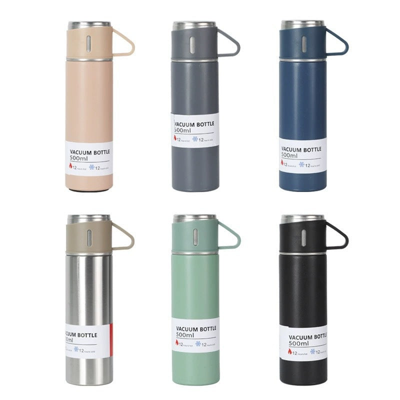 A Cup Of Three-lid Suit Flask Thermos Cup Foreign Trade Explosions Cup Gift Wholesale Company Advertising Screen Printing Logo