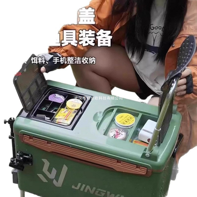 25-year New Fishing Rod Set Combination Fishing Box Fishing Tackle Fishing Chair Fishing Tackle Hand Rod Fish Guard Hook Folding Fishing Chair No