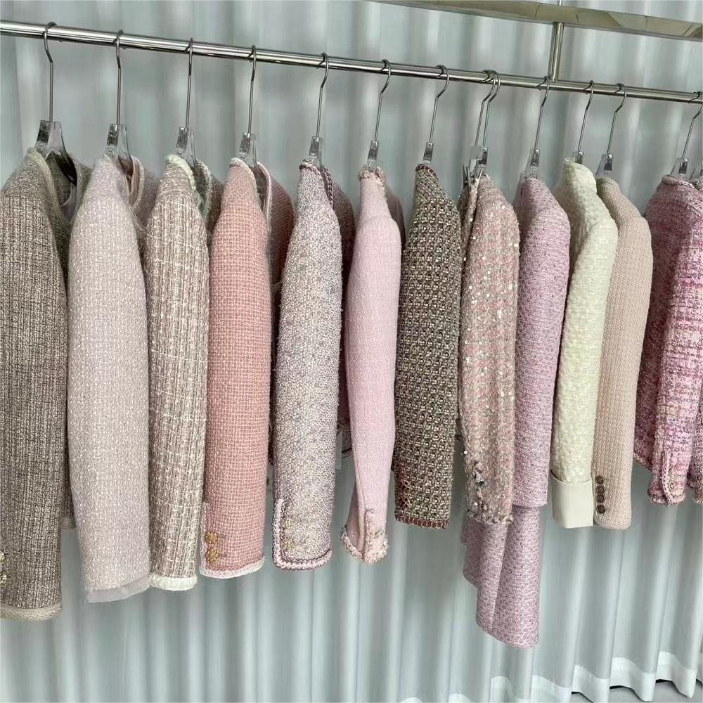 2025 Spring And Autumn Tweed Korean Style Short Jacket Guangzhou Thirteen Elements Clothing Wholesale Physical Store Supply