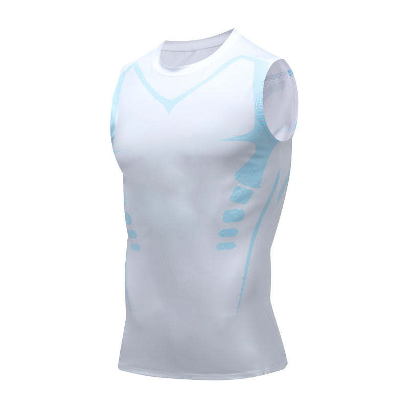 Tight Clothes Men&#039;s Sports Running Fitness Clothes Quick-drying T-shirt Long-sleeved High Elastic Training Breathable High Collar Base Shirt