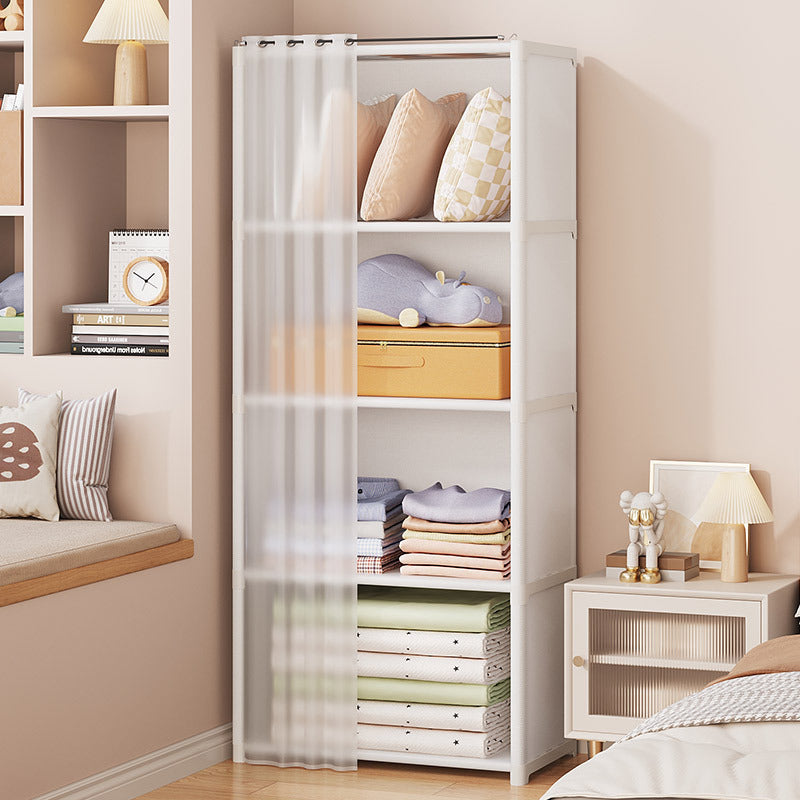 Dust-proof Wardrobe Household Bedroom Storage Simple Assembly Storage Cabinet Hanging Wardrobe Rental Room Small Wardrobe Storage Rack