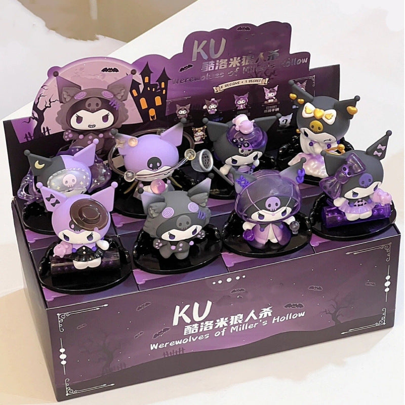 Sanrio Kulomi Blind Box Werewolf Killing Series Hand-made Doll Desktop Decoration Female Birthday Gift Doll Toy