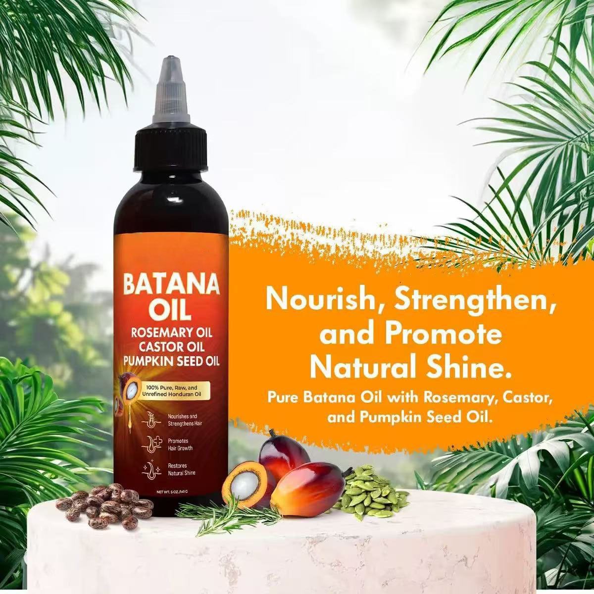 Batana Oil To Improve Frizz To Promote Smooth Soft Hair Care Essential Oil In Stock Supply 118ml