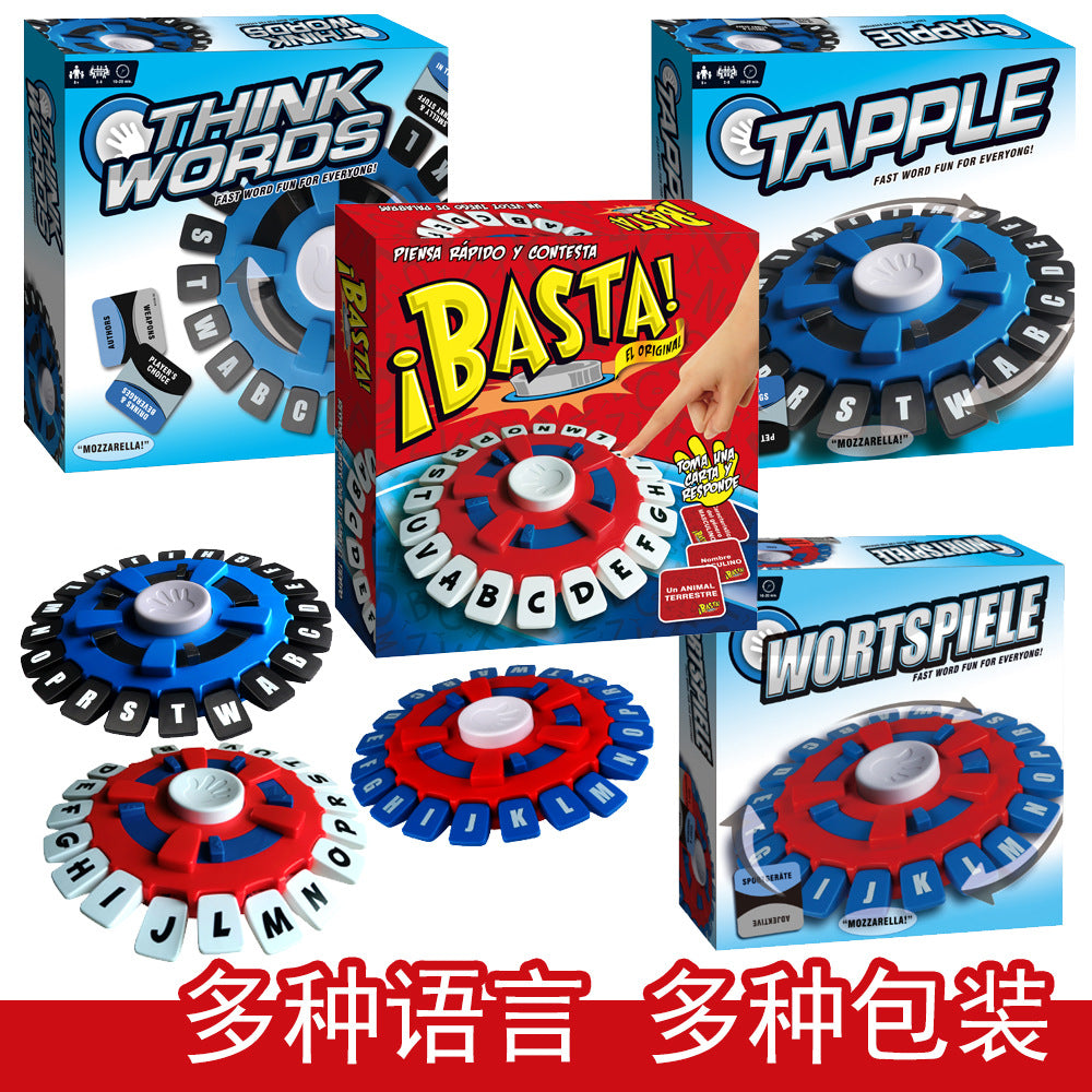 Kids Tapple Crazy Alphabet Game Fast-paced Family Board Game Educational Toys