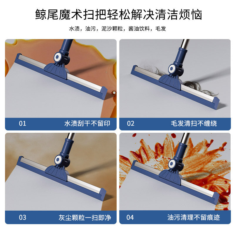 [Patented Authentic] Magic Broom Silicone Non-Stick Hair Retractable Long-Handed Broom Glass Wiper
