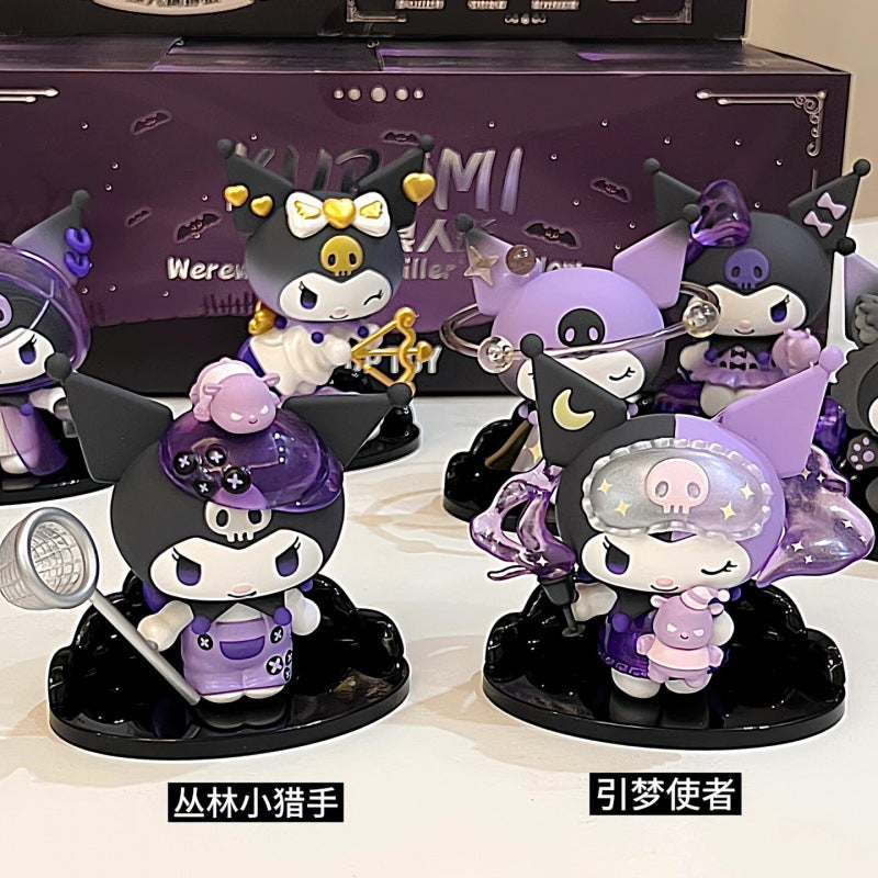 Sanrio Kulomi Blind Box Werewolf Killing Series Hand-made Doll Desktop Decoration Female Birthday Gift Doll Toy