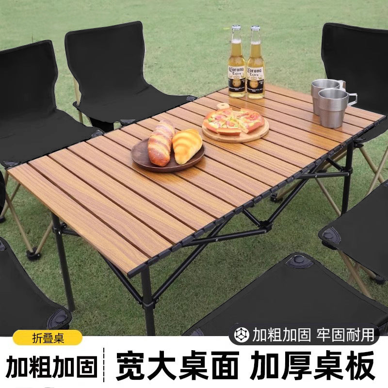 Outdoor Folding Table Egg Roll Table Camping Table Equipment Full Set Camping Picnic Table And Chairs Portable Stall Folding Table