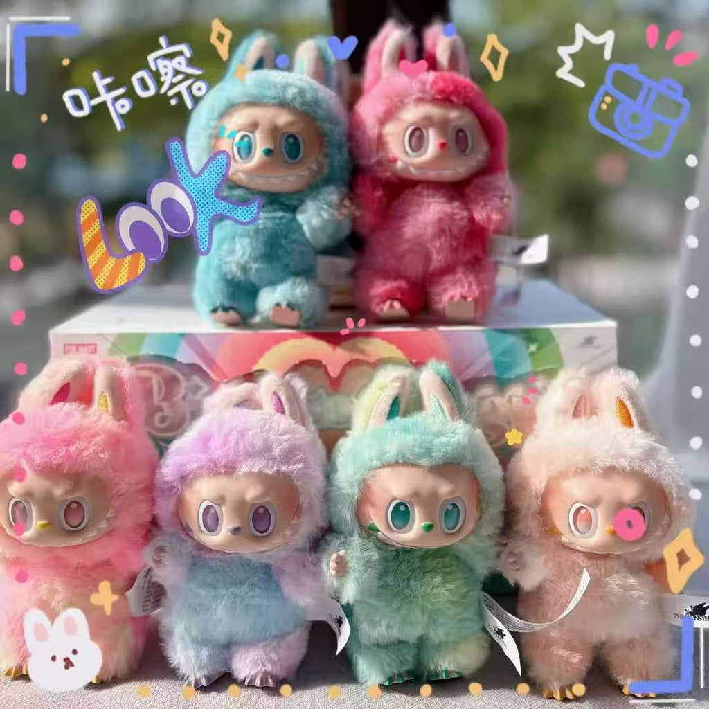 LABUBU Bubble Special Three-generation Vinyl Plush Doll Pendant Cute Doll Pull Cloth Blind Box Women