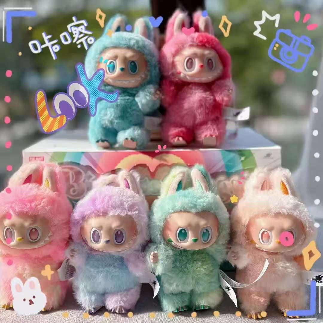 LABUBU Bubble Special Three-generation Vinyl Plush Doll Pendant Cute Doll Pull Cloth Blind Box Women