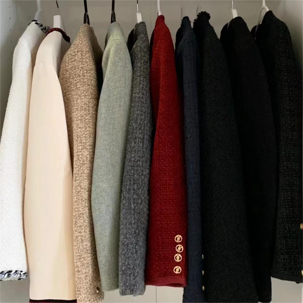 2025 Spring And Autumn Tweed Korean Style Short Jacket Guangzhou Thirteen Elements Clothing Wholesale Physical Store Supply