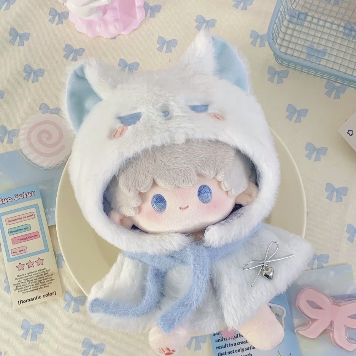 1020cm Baby Coat Animal Body Cloak Starfish Body Headgear Centimeter Cute Cake Cotton Small Cloak Doll Dress-up