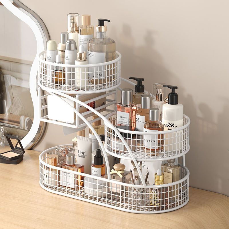 Table Storage Skin Care Products Multi-Layer Shelf Cosmetic Storage Rack Desktop Storage Rack Dormitory Dressing Table