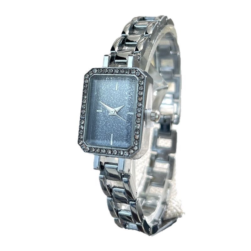 New Gradient Fashion Ladies Rhinestone Square Bracelet Watch Simple Sparkling Star Quartz Watch Cross-border Explosions